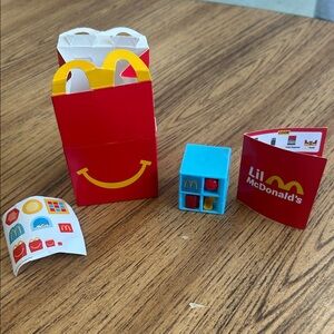 McDonald's Red and Blue Happy Meal Toy Set